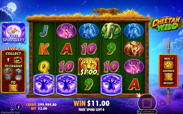 Cheetah Wild Multiplikator-Funktion